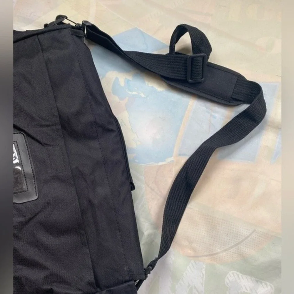 4 imprint #6012 Messenger Letter Black Men Crossbody Bag PTA